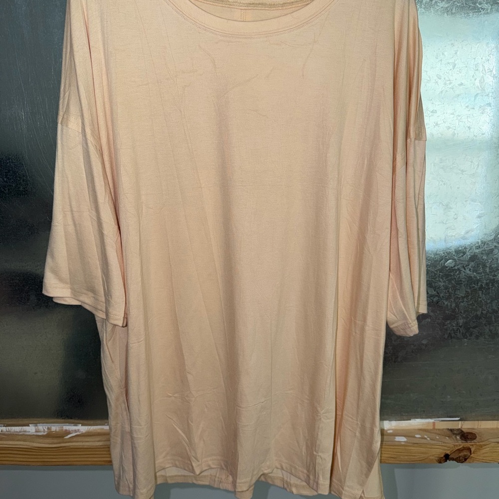 Soft Blush/Tan Oversized Tee